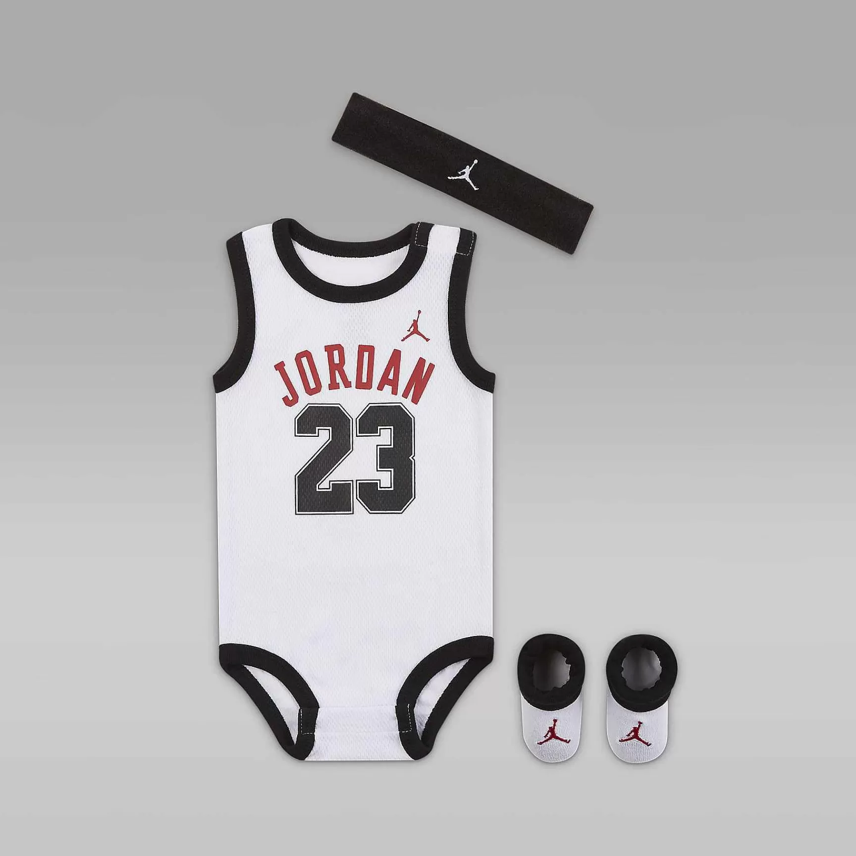 Jordan-Nike Jordan Jordan 3-Piece Mesh Jersey Bodysuit Box Set