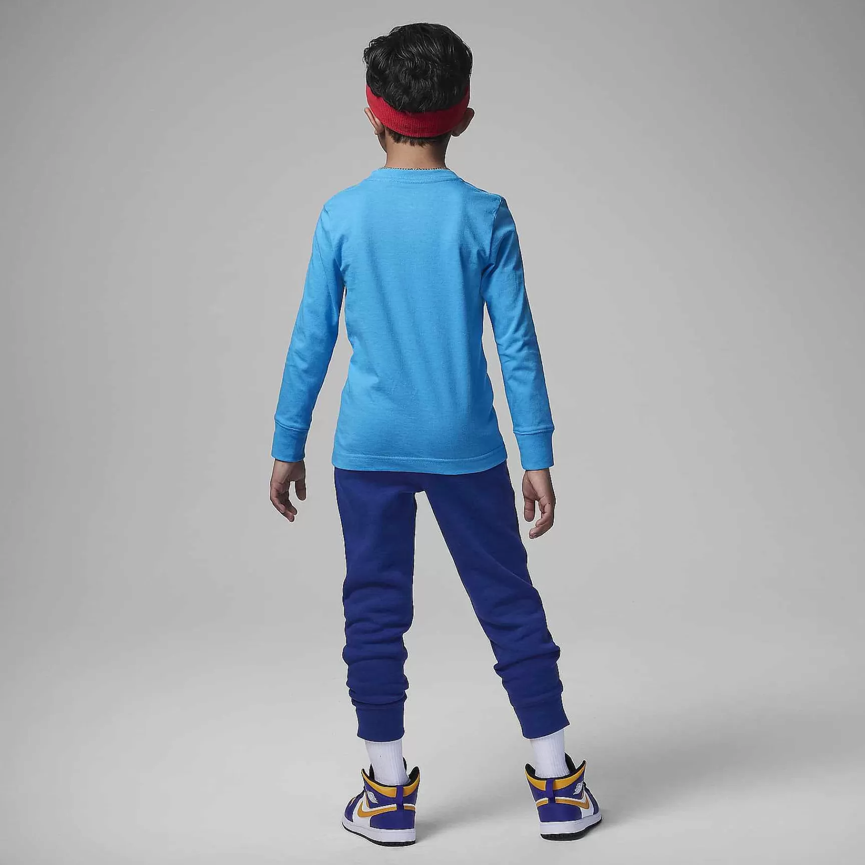 Jordan-Nike Jordan Jordan Lil' Champ Printed Long Sleeve Tee And Pants Set