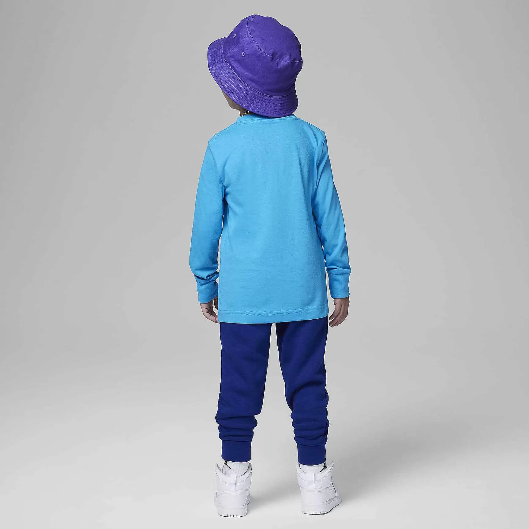 Jordan-Nike Jordan Jordan Lil' Champ Printed Long Sleeve Tee And Pants Set