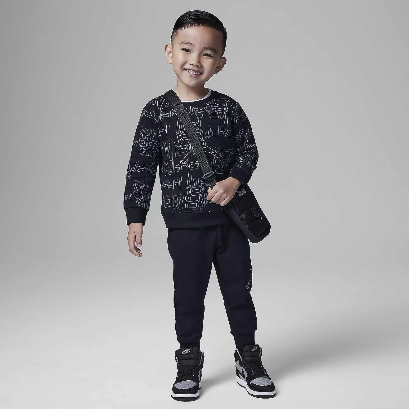 Matching Sets-Nike Matching Sets Jordan Take Flight And Gold Crew Set