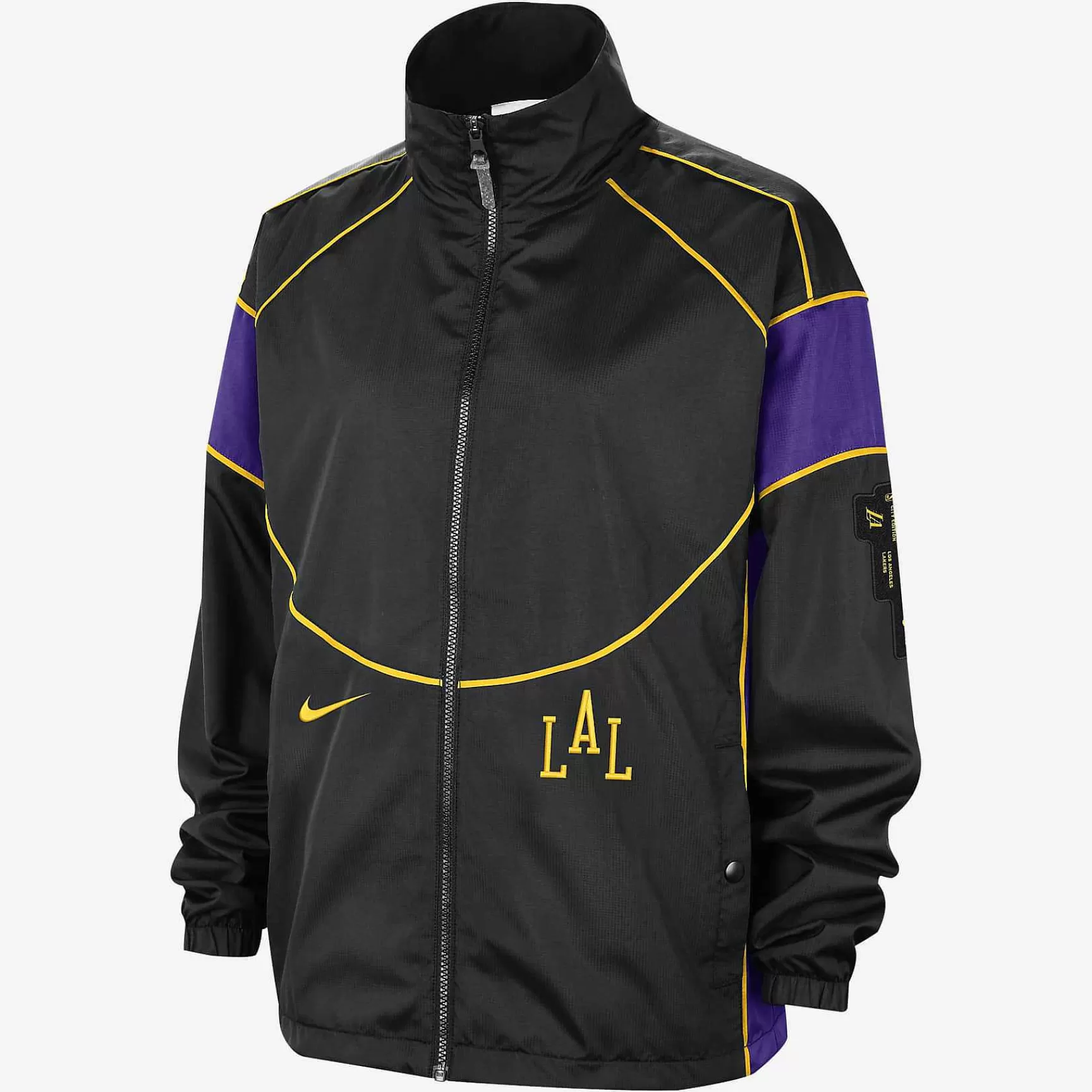 Outerwear & Jackets-Nike Outerwear & Jackets Los Angeles Lakers Swoosh Fly 2023/24 City Edition