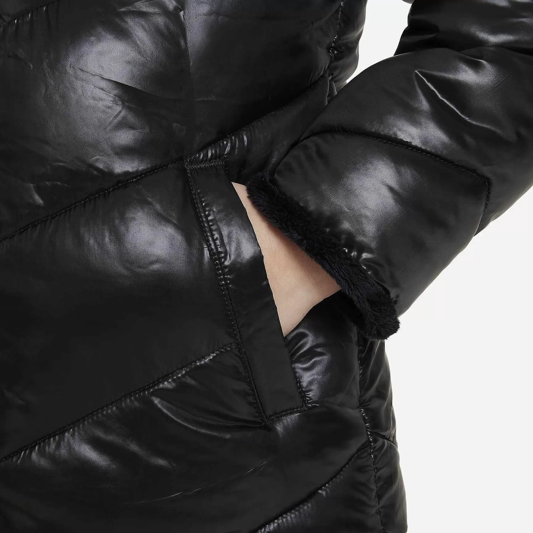 Outerwear & Jackets-Nike Outerwear & Jackets Colorblock Chevron Puffer Jacket