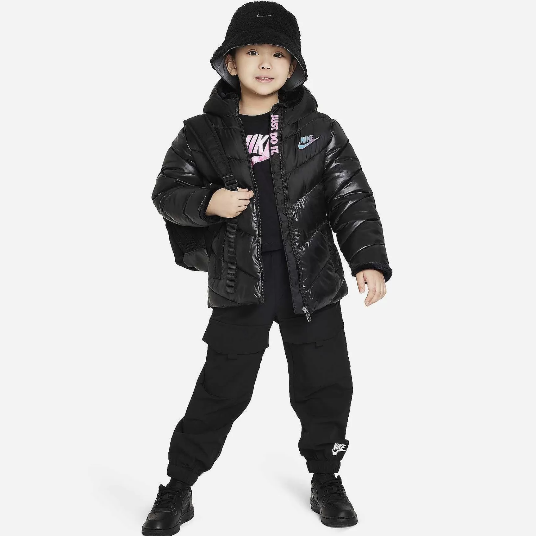 Outerwear & Jackets-Nike Outerwear & Jackets Colorblock Chevron Puffer Jacket