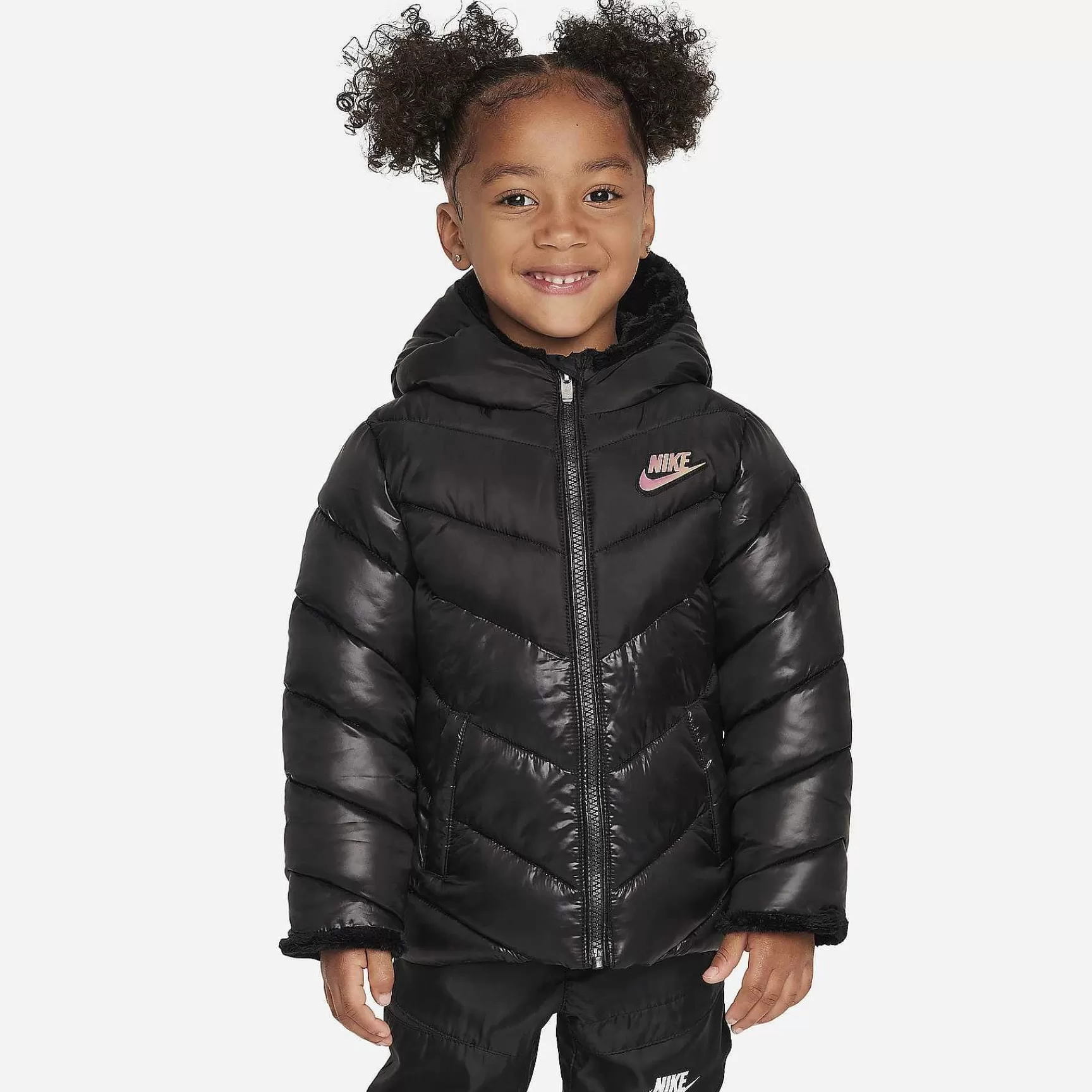 Outerwear & Jackets-Nike Outerwear & Jackets Colorblock Chevron Puffer Jacket