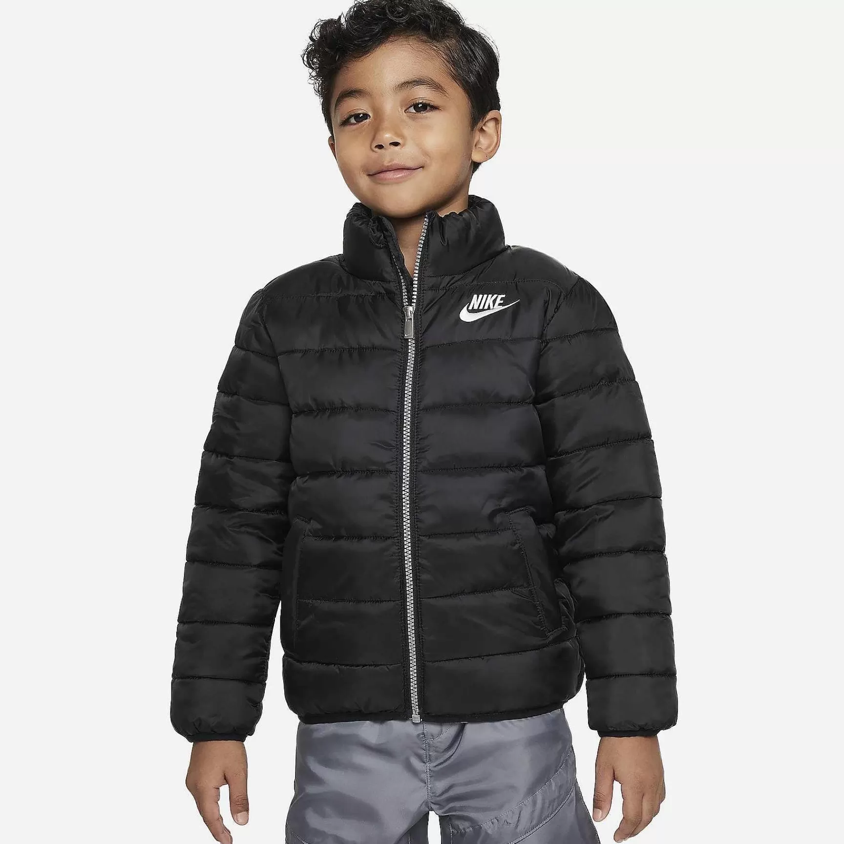 Outerwear & Jackets-Nike Outerwear & Jackets Solid Puffer Jacket