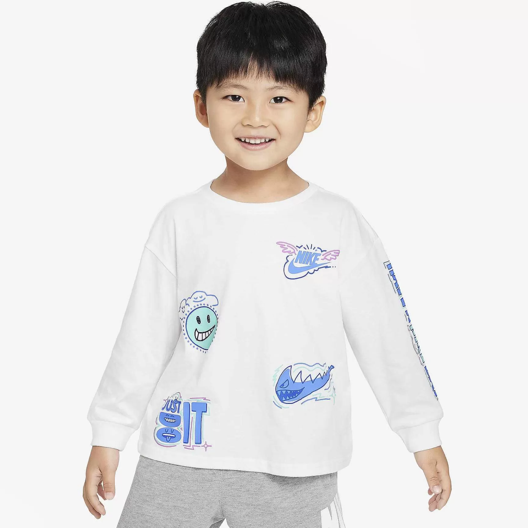 Tops & T-Shirts-Nike Tops & T-Shirts Sportswear "Art Of Play" Relaxed Long Sleeve Tee
